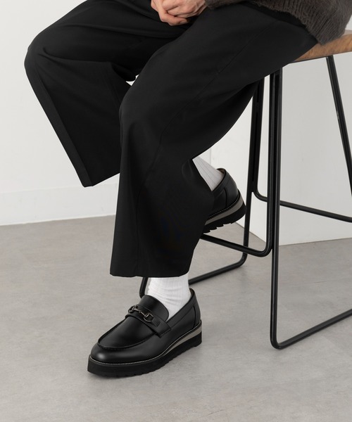 HAUS(ハウス)の「【HAUS】SHARK SOLE BIT LOAFERS シャークソール ビットローファー /Pu レザーローファー(ローファー・メンズ・ブラック・M/LL/L/S)」の18枚目の写真