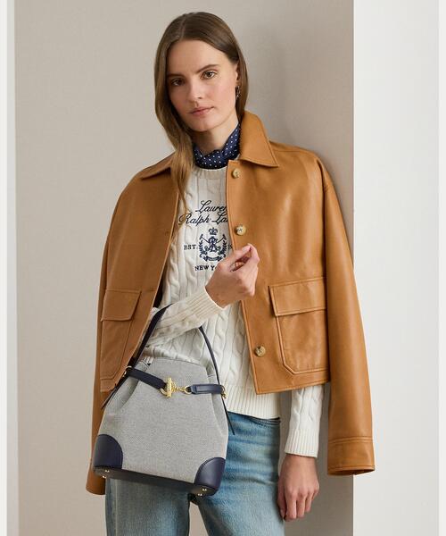 LAUREN RALPH LAUREN（ローレン ラルフ ローレン）の「キャンバス ミディアム Blaike バケット バッグ（ハンドバッグ・レディース・ナチュラル・ONE）」の5枚目の写真