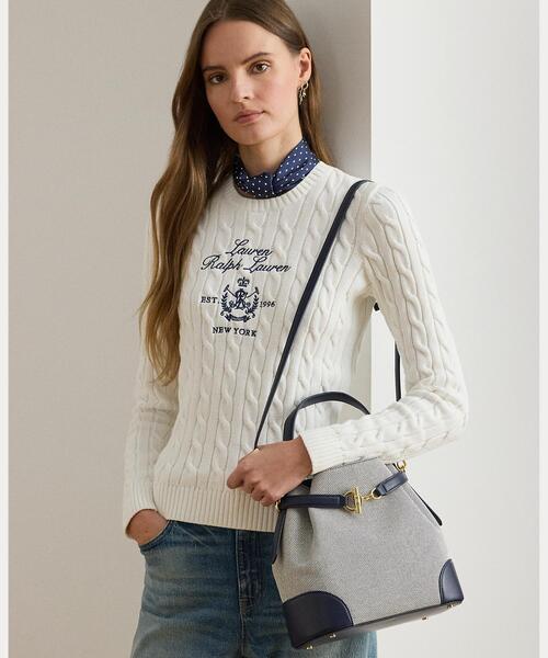 LAUREN RALPH LAUREN（ローレン ラルフ ローレン）の「キャンバス ミディアム Blaike バケット バッグ（ハンドバッグ・レディース・ナチュラル・ONE）」の6枚目の写真
