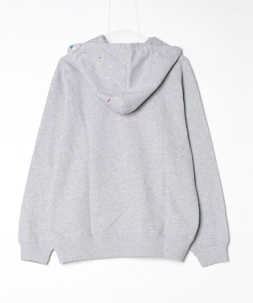 HAND PAINTED FIRM COTTON FULL ZIP SWEAT HOODIE / ハンドペイント