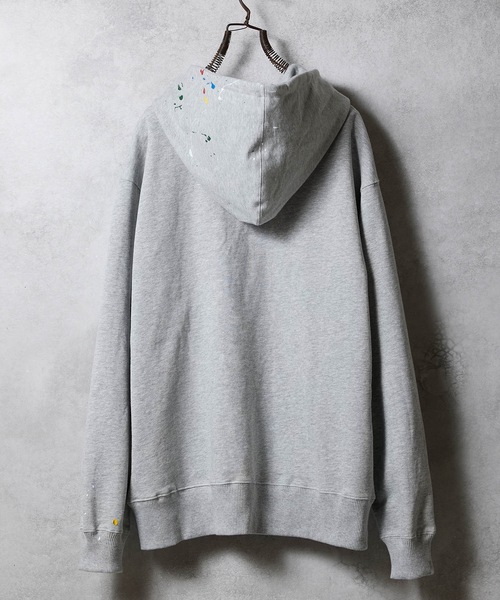 NUMBER (N)INE（ナンバーナイン）の「HAND PAINTED FIRM COTTON FULL ZIP SWEAT HOODIE / ハンドペイント ファーム コットン ワンポイント ロゴプリント ジップアップ スウェット パーカー（パーカー・メンズ・ブラック系その他2/グレー系その他2/ブラック/グレー・M/L）」の16枚目の写真