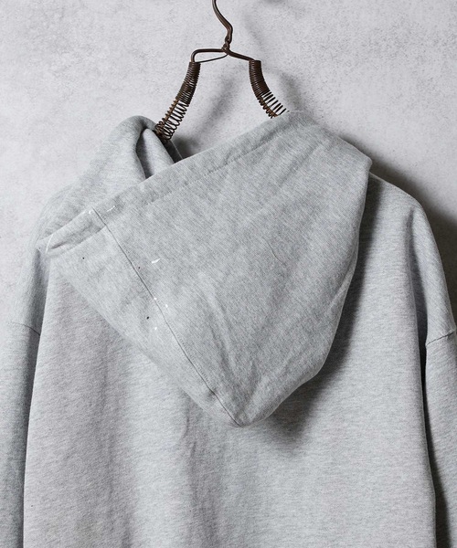 NUMBER (N)INE（ナンバーナイン）の「HAND PAINTED FIRM COTTON FULL ZIP SWEAT HOODIE / ハンドペイント ファーム コットン ワンポイント ロゴプリント ジップアップ スウェット パーカー（パーカー・メンズ・ブラック系その他2/グレー系その他2/ブラック/グレー・M/L）」の14枚目の写真