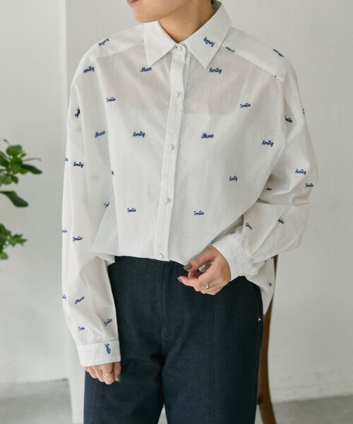 ear PAPILLONNER（イアパピヨネ）の「ロゴ刺繍シャツ【SUM1 STYLE】（シャツ/ブラウス・レディース・ホワイト・FREE）」の17枚目の写真