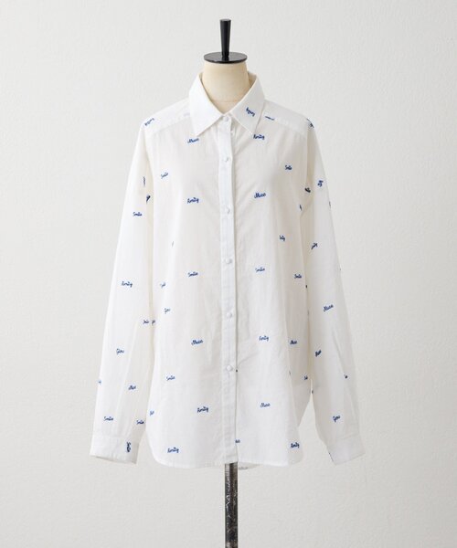 【ear PAPILLONNER】刺しゅうシャツ SUM1 STYLE ロゴ刺繍シャツ【SUM1 STYLE】（シャツ/ブラウス）｜ear PAPILLONNER