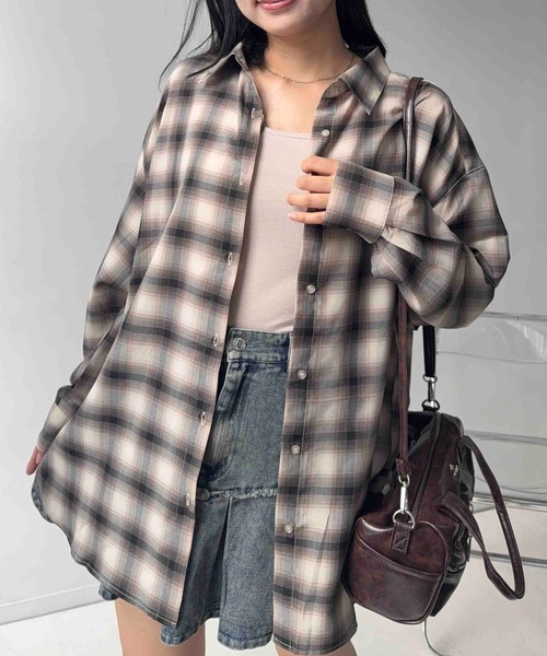 AS KNOW AS plus（アズノゥアズプラス）の「○マルチWAY ビッグシルエットシャツ【UNISEX ITEM】（シャツ/ブラウス・レディース・ブラック系/ピンク系/ブルー系/ブルー系1/グリーン系1/ベージュ系1/ブラック系1・FREE）」の9枚目の写真