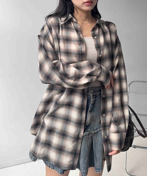 AS KNOW AS plus（アズノゥアズプラス）の「○マルチWAY ビッグシルエットシャツ【UNISEX ITEM】（シャツ/ブラウス・レディース・ブラック系/ピンク系/ブルー系/ブルー系1/グリーン系1/ベージュ系1/ブラック系1・FREE）」の10枚目の写真