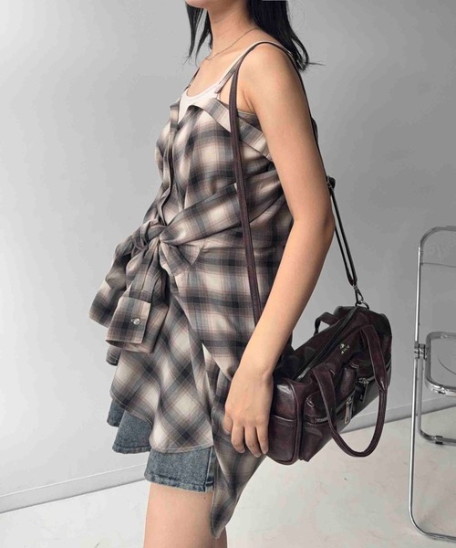 AS KNOW AS plus（アズノゥアズプラス）の「○マルチWAY ビッグシルエットシャツ【UNISEX ITEM】（シャツ/ブラウス・レディース・ブラック系/ピンク系/ブルー系/ブルー系1/グリーン系1/ベージュ系1/ブラック系1・FREE）」の14枚目の写真