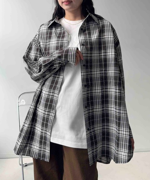 AS KNOW AS plus（アズノゥアズプラス）の「○マルチWAY ビッグシルエットシャツ【UNISEX ITEM】（シャツ/ブラウス・レディース・ブラック系/ピンク系/ブルー系/ブルー系1/グリーン系1/ベージュ系1/ブラック系1・FREE）」の16枚目の写真