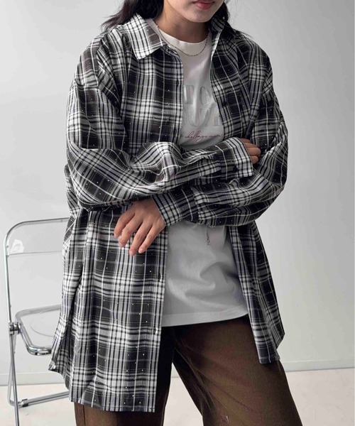 AS KNOW AS plus（アズノゥアズプラス）の「○マルチWAY ビッグシルエットシャツ【UNISEX ITEM】（シャツ/ブラウス・レディース・ブラック系/ピンク系/ブルー系/ブルー系1/グリーン系1/ベージュ系1/ブラック系1・FREE）」の17枚目の写真