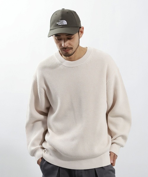 BAYFLOW(ベイフロー)の「TIDYニットプルオーバー(ニット/セーター・メンズ・チャコール/アイボリー/ピンク・LARGE/MEDIUM)」の2枚目の写真