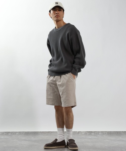 BAYFLOW(ベイフロー)の「TIDYニットプルオーバー(ニット/セーター・メンズ・チャコール/アイボリー/ピンク・LARGE/MEDIUM)」の4枚目の写真