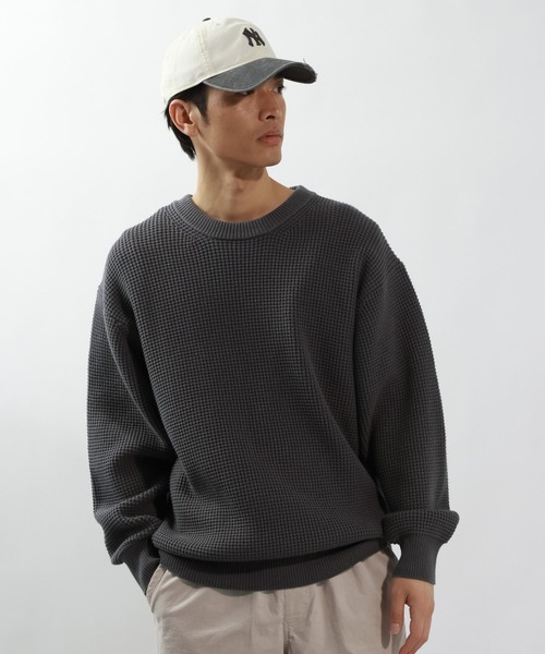 BAYFLOW(ベイフロー)の「TIDYニットプルオーバー(ニット/セーター・メンズ・チャコール/アイボリー/ピンク・LARGE/MEDIUM)」の5枚目の写真