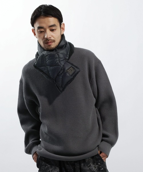 BAYFLOW(ベイフロー)の「TIDYニットプルオーバー(ニット/セーター・メンズ・チャコール/アイボリー/ピンク・LARGE/MEDIUM)」の7枚目の写真