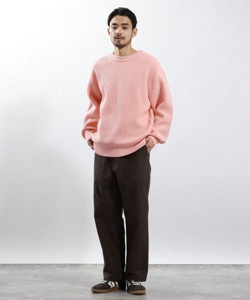 BAYFLOW(ベイフロー)の「TIDYニットプルオーバー(ニット/セーター・メンズ・チャコール/アイボリー/ピンク・LARGE/MEDIUM)」の10枚目の写真