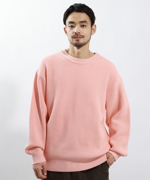 BAYFLOW(ベイフロー)の「TIDYニットプルオーバー(ニット/セーター・メンズ・チャコール/アイボリー/ピンク・LARGE/MEDIUM)」の11枚目の写真