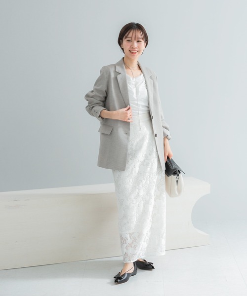 URBAN RESEARCH ROSSO WOMEN（アーバンリサーチ　ロッソ）の「ラッセルレーススカート（スカート・レディース・ブラウン/オフホワイト・FREE）」の4枚目の写真