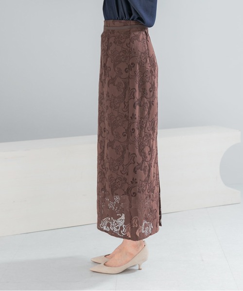 URBAN RESEARCH ROSSO WOMEN（アーバンリサーチ　ロッソ）の「ラッセルレーススカート（スカート・レディース・ブラウン/オフホワイト・FREE）」の13枚目の写真