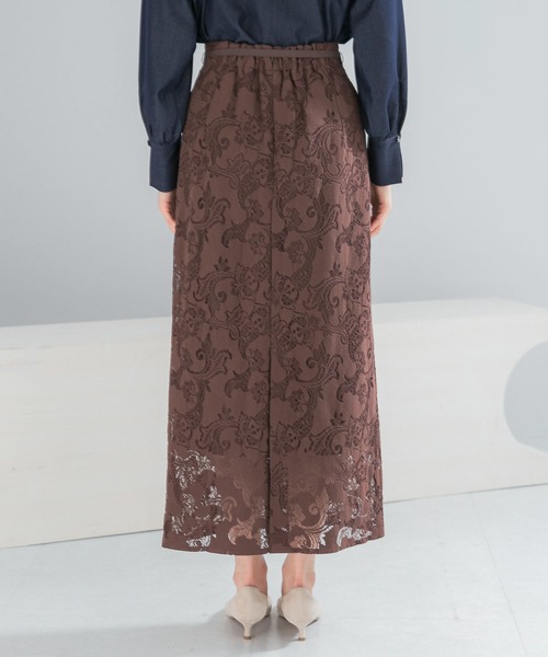 URBAN RESEARCH ROSSO WOMEN（アーバンリサーチ　ロッソ）の「ラッセルレーススカート（スカート・レディース・ブラウン/オフホワイト・FREE）」の14枚目の写真