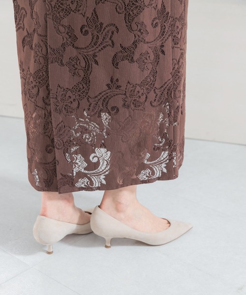 URBAN RESEARCH ROSSO WOMEN（アーバンリサーチ　ロッソ）の「ラッセルレーススカート（スカート・レディース・ブラウン/オフホワイト・FREE）」の15枚目の写真