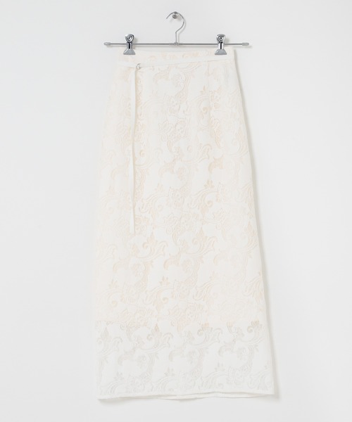 URBAN RESEARCH ROSSO WOMEN（アーバンリサーチ　ロッソ）の「ラッセルレーススカート（スカート・レディース・ブラウン/オフホワイト・FREE）」の16枚目の写真