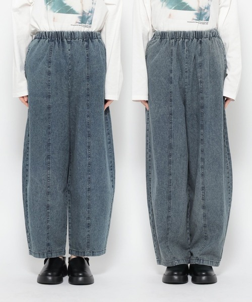 LEPSIM(レプシィム)の「イージーコクーンデニムパンツ 661665(デニムパンツ・レディース・ライトブルー/インディゴブルー・FREE/TALL)」の3枚目の写真