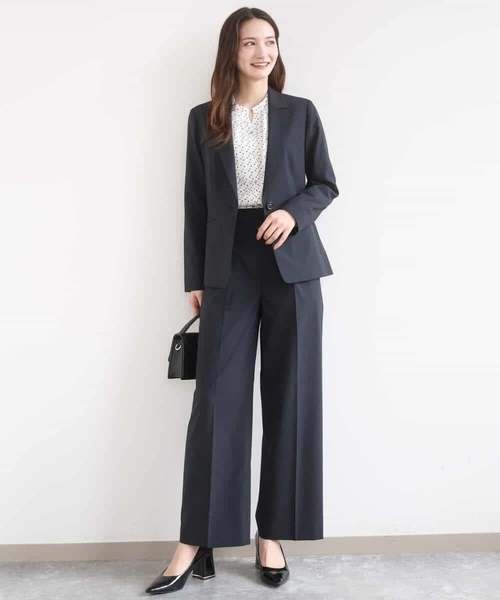 MK MICHEL KLEIN（エムケーミッシェルクラン）の「ドライタッチストレッチ ワイドパンツ/イージーケア/洗える（その他パンツ・レディース・ネイビー/グレイッシュベージュ・38/40）」の21枚目の写真