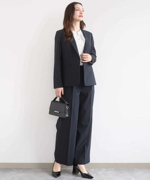 MK MICHEL KLEIN（エムケーミッシェルクラン）の「ドライタッチストレッチ ワイドパンツ/イージーケア/洗える（その他パンツ・レディース・ネイビー/グレイッシュベージュ・38/40）」の19枚目の写真