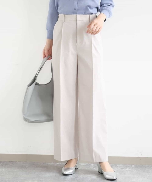 MK MICHEL KLEIN（エムケーミッシェルクラン）の「ドライタッチストレッチ ワイドパンツ/イージーケア/洗える（その他パンツ・レディース・ネイビー/グレイッシュベージュ・38/40）」の16枚目の写真