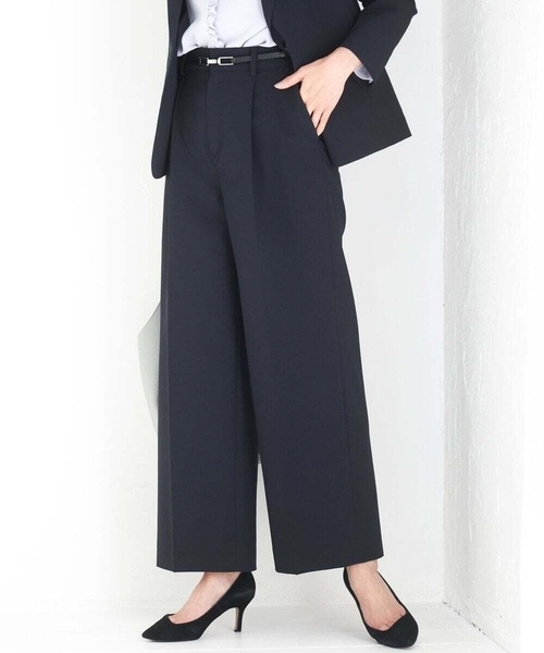 MK MICHEL KLEIN（エムケーミッシェルクラン）の「ドライタッチストレッチ ワイドパンツ/イージーケア/洗える（その他パンツ・レディース・ネイビー/グレイッシュベージュ・38/40）」の13枚目の写真