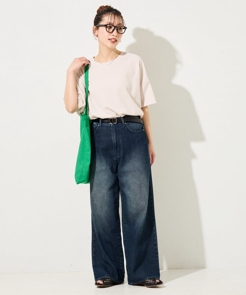 FREAK'S STORE(フリークスストア)の「限定展開 ミニ ワッフル ショート ラウンド 半袖 Tシャツ(Tシャツ/カットソー・レディース・ブルー/レモンイエロー/ナチュラル/オフホワイト/ベージュ/スミクロ・フリ-)」の21枚目の写真