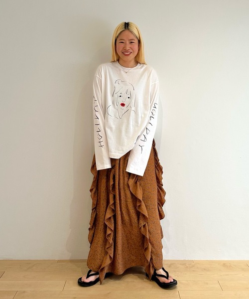 HOLIDAY(ホリデイ)の「SUPER FINE L/S T-SHIRT (SUZUME) スーパーファインロングスリーブTシャツ (スズメ)(Tシャツ/カットソー・レディース・ホワイト・XL)」の7枚目の写真