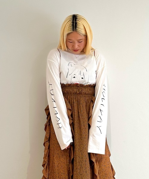 HOLIDAY(ホリデイ)の「SUPER FINE L/S T-SHIRT (SUZUME) スーパーファインロングスリーブTシャツ (スズメ)(Tシャツ/カットソー・レディース・ホワイト・XL)」の8枚目の写真