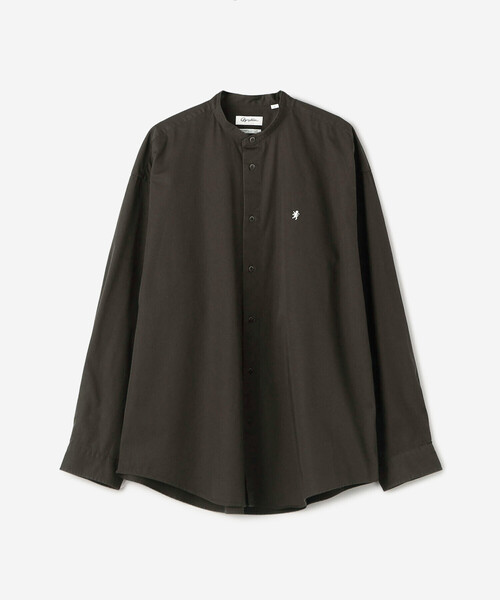 GYMPHLEX(ジムフレックス)の「Gymphlex | バンドカラー長袖シャツ SOLID MEN(シャツ/ブラウス・メンズ・チャコール/ブラウン系その他2・L/M)」の2枚目の写真