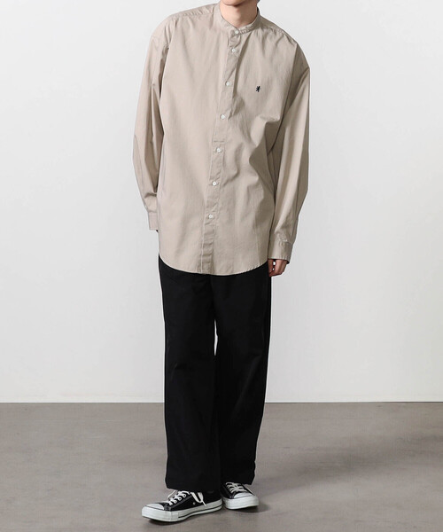 GYMPHLEX(ジムフレックス)の「Gymphlex | バンドカラー長袖シャツ SOLID MEN(シャツ/ブラウス・メンズ・チャコール/ブラウン系その他2・L/M)」の6枚目の写真