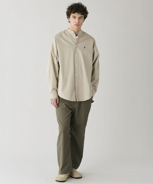 GYMPHLEX(ジムフレックス)の「Gymphlex | バンドカラー長袖シャツ SOLID MEN(シャツ/ブラウス・メンズ・チャコール/ブラウン系その他2・L/M)」の3枚目の写真