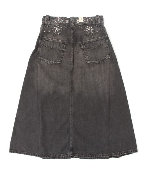 RRL(ダブル アール エル)の「スタデッド デニム スカート(デニムスカート・レディース・ブラック系1・28/27/26/25/24)」の4枚目の写真