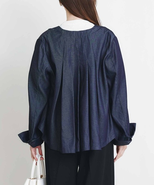 PICCIN（ピッチン）の「ボックスタックデニムブルゾン（ブルゾン・レディース・ブラック/ブルー・M）」の5枚目の写真