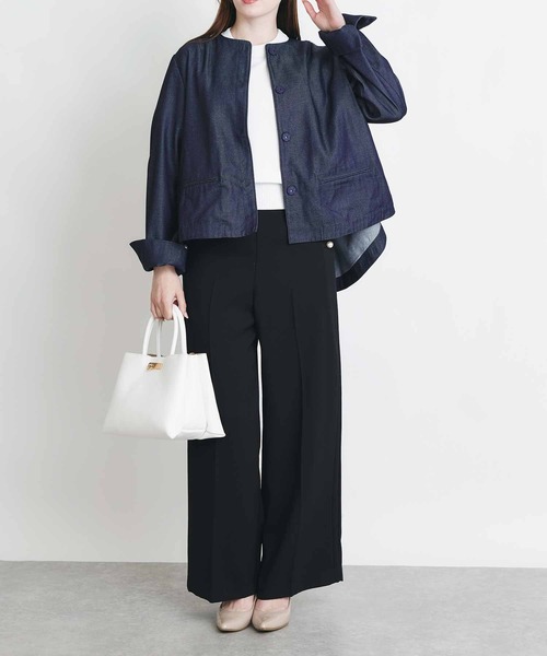 PICCIN（ピッチン）の「ボックスタックデニムブルゾン（ブルゾン・レディース・ブラック/ブルー・M）」の7枚目の写真