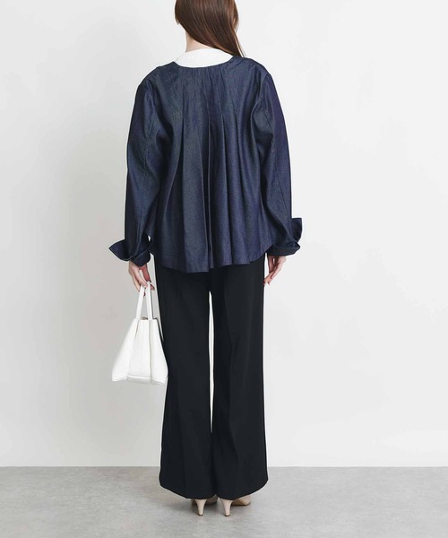 PICCIN（ピッチン）の「ボックスタックデニムブルゾン（ブルゾン・レディース・ブラック/ブルー・M）」の9枚目の写真