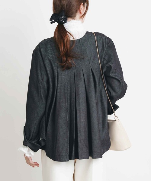 PICCIN（ピッチン）の「ボックスタックデニムブルゾン（ブルゾン・レディース・ブラック/ブルー・M）」の14枚目の写真