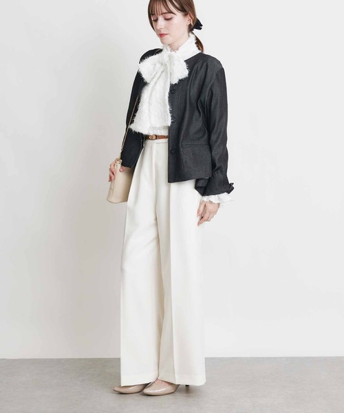 PICCIN（ピッチン）の「ボックスタックデニムブルゾン（ブルゾン・レディース・ブラック/ブルー・M）」の15枚目の写真