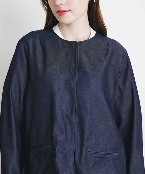 PICCIN（ピッチン）の「ボックスタックデニムブルゾン（ブルゾン・レディース・ブラック/ブルー・M）」の21枚目の写真