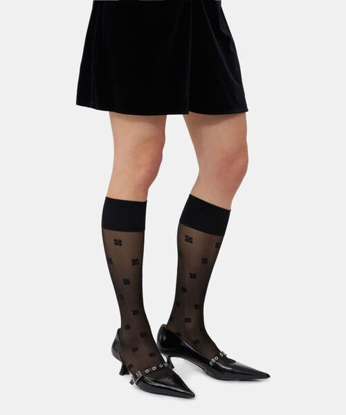 GANNI（ガニー）の「GANNI / ガニー Butterfly Lace Socks（ソックス/靴下・レディース・ブラック・X-SMALL）」の3枚目の写真