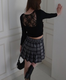 CeLess（セレス）の「Back Lace Slim Top / バックレーススリムトップ（Tシャツ/カットソー）」