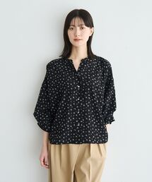 2wayボリューム袖花柄ブラウス