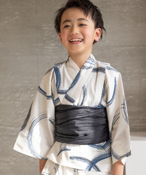 ゆかた館グレース(ユカタカングレース)の「キッズ浴衣(浴衣・キッズ・ホワイト系4/ブルー系3/ブラック系/ブルー系1/ホワイト系1/ホワイト系2/ホワイト系3/ブルー系2・120/100/110/130)」の7枚目の写真
