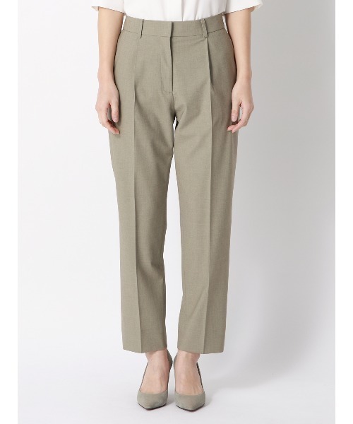 SUIT SQUARE(スーツスクエア)の「タックテーパードパンツ ウォッシャブル ストレッチ UVカット TRトロピカル 無地(スラックス・レディース・カーキ/ネイビー・40(11号)/38(9号)/36(7号))」の13枚目の写真