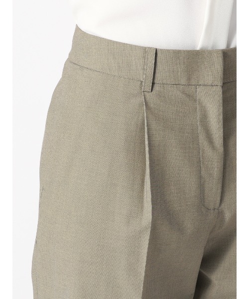 SUIT SQUARE(スーツスクエア)の「タックテーパードパンツ ウォッシャブル ストレッチ UVカット TRトロピカル 無地(スラックス・レディース・カーキ/ネイビー・40(11号)/38(9号)/36(7号))」の16枚目の写真