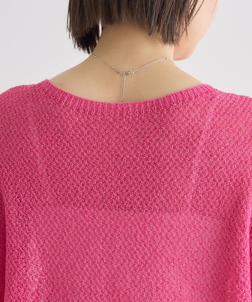 KATHARINE ROSS(キャサリンロス)の「【KATHARINE ROSS】ふわ袖かのこ和紙カーディガン(ニット/セーター・レディース・ミント/ピンク/チャコールグレー/アイボリー・FREE)」の6枚目の写真