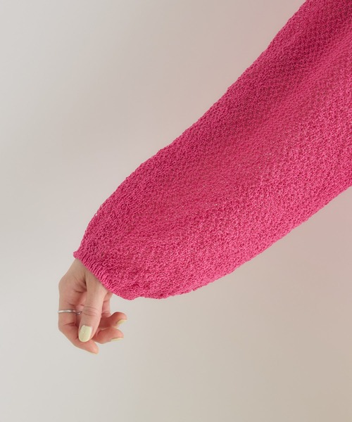 KATHARINE ROSS(キャサリンロス)の「【KATHARINE ROSS】ふわ袖かのこ和紙カーディガン(ニット/セーター・レディース・ミント/ピンク/チャコールグレー/アイボリー・FREE)」の8枚目の写真